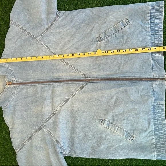 VTG Embroidered Blair Denim Quilted Lined Floral Flower Blue Jacket Womens XL - Picture 15 of 15